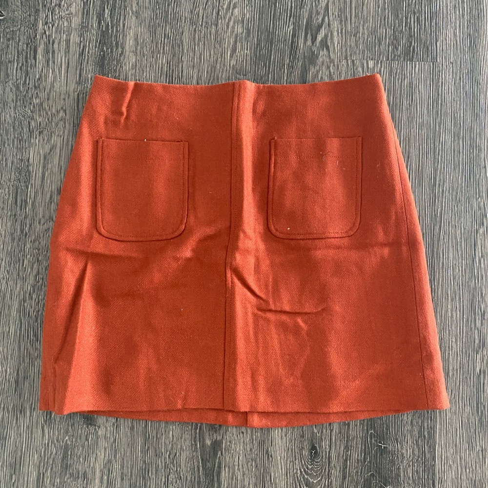 NWT Madewell faded rust A-Line silhouette skirt